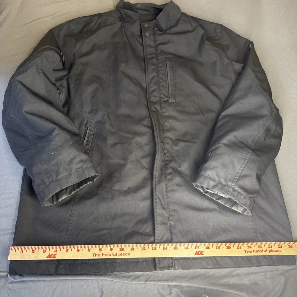 Tumi Tech Jacket Full Zip Men's XXL 2XL Black Multi Pocket Buttons Snap Nice - Picture 8 of 9